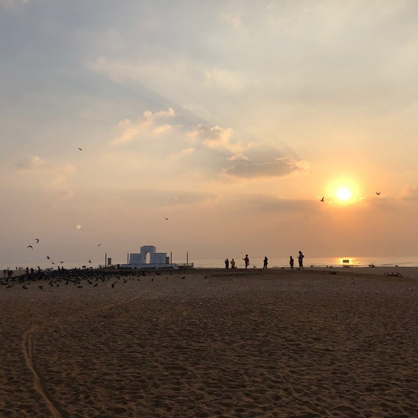 Photo taken at Besant Nagar Beach (Edward Elliot&#39;s Beach) by Gany on 2/5/2021