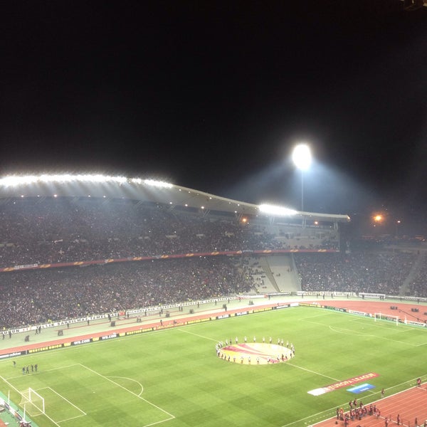 Photo taken at Atatürk Olympic Stadium by Hasan K. on 3/20/2015