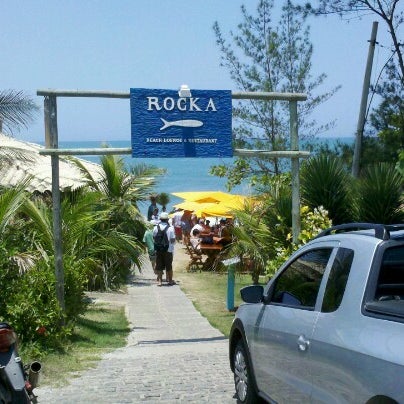 Photo taken at Rocka Beach Lounge &amp; Restaurante by Miguel A. on 12/30/2012