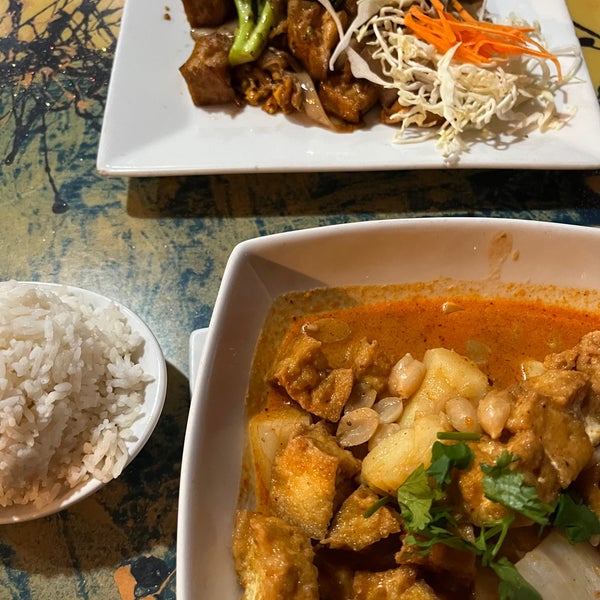 Pad see ew and Massaman curry are fantastic
