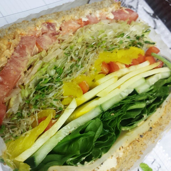 The atomic veggie sandwich is amazing!