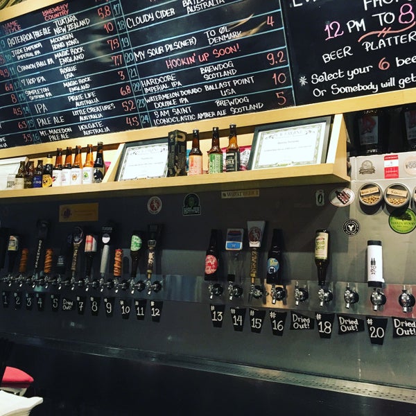 Try everything and anything on tap.... the selection is huge