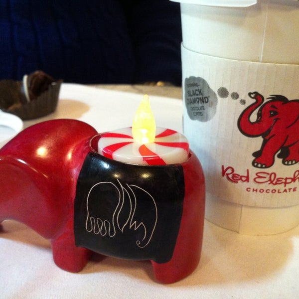 Photo taken at Red Elephant Chocolate Cafe by stylishboots on 1/20/2013