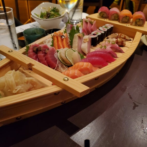 Great for quality sushi in the area. If you're here with friends, the boat is a great way to treat yourself.