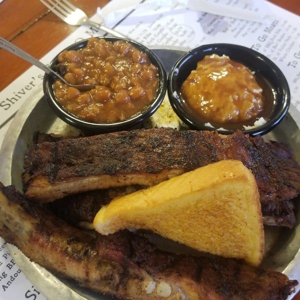 Ribs were good to, bake beans and mashed potatoes good.