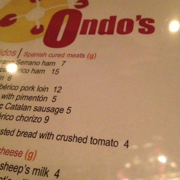 รูปภาพถ่ายที่ Ondo&#39;s Spanish Tapas โดย Allison P. เมื่อ 1/20/2013