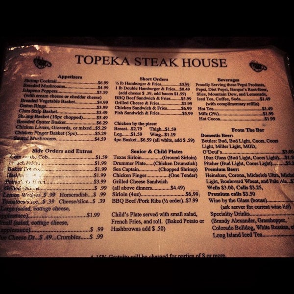 Topeka SteakHouse (Now Closed) Tecumseh, KS