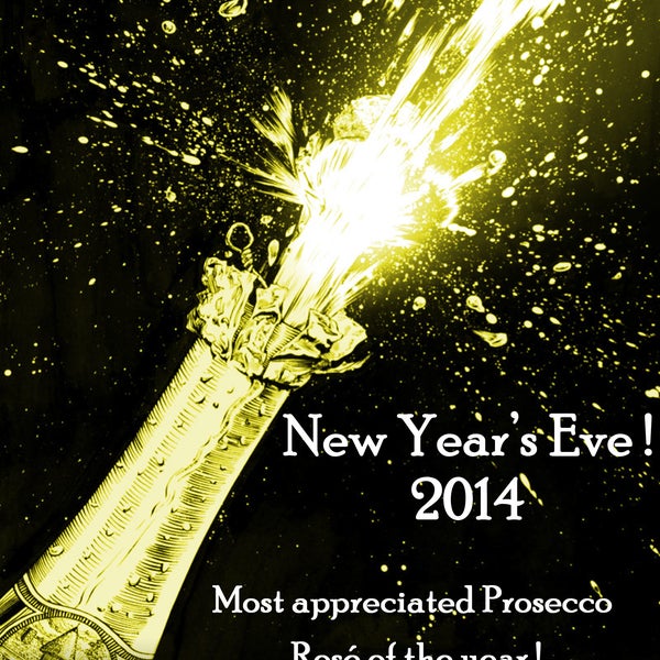 Celebrate 2014 with a Free Flow of the Best Prosecco Rose of the year!! 450K all night!