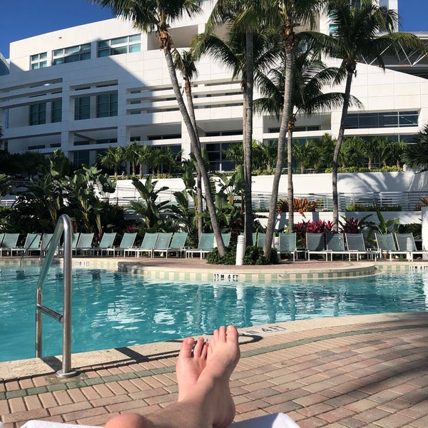 Photo taken at Pool at the Diplomat Beach Resort Hollywood, Curio Collection by Hilton by Jim P. on 1/6/2019