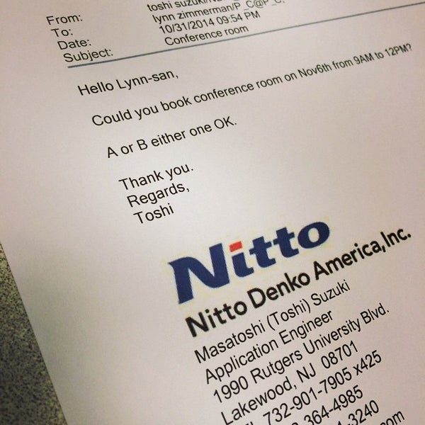 Nitto Denko Automotive, New Jersey 1990 Rutgers Blvd