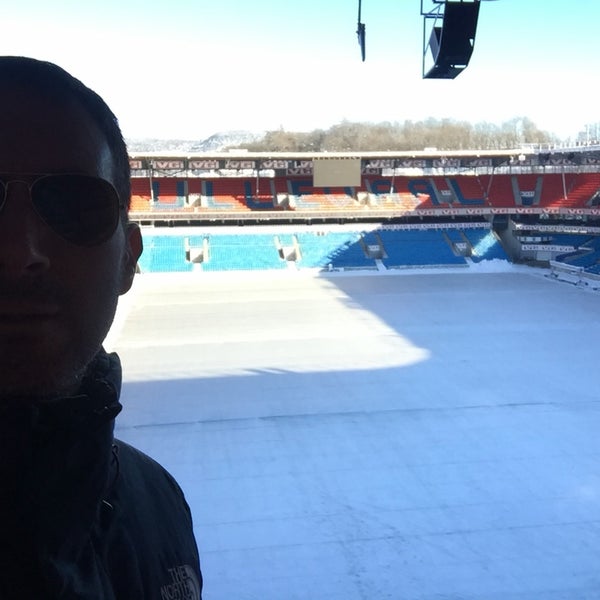 Photo taken at Ullevaal Stadion by Baris Ö. on 2/26/2018
