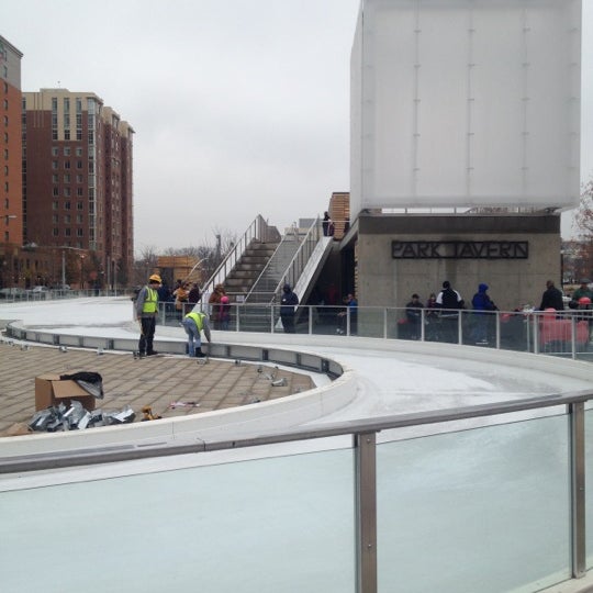 Photo taken at Canal Park Ice Rink by Chad M. on 12/8/2012