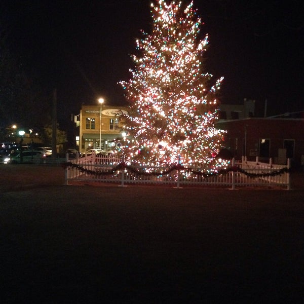 Christmas tree lighting in Lawrenceville Georgia with brother and family