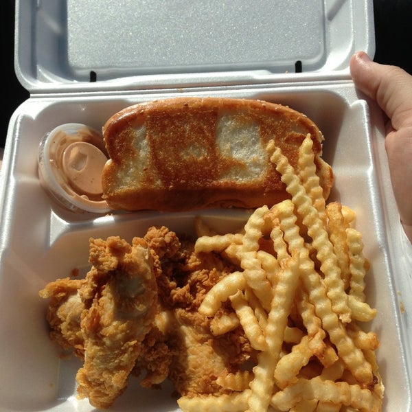 Photo taken at Raising Cane&#39;s Chicken Fingers by Misty N. on 4/4/2013