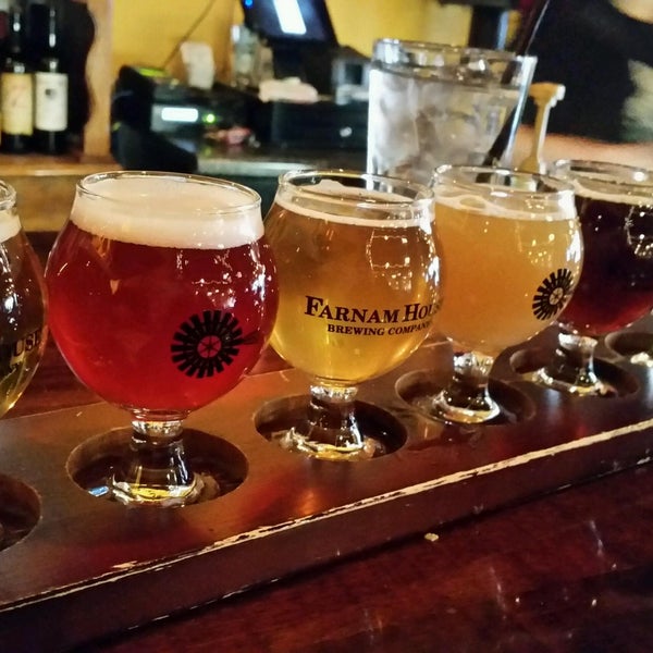A brewery  that specializes in farmhouse ales, Belgian, and German beers. Their food is locally sourced and delicious, much better than traditional pub food. Friendly staff and great atmosphere!