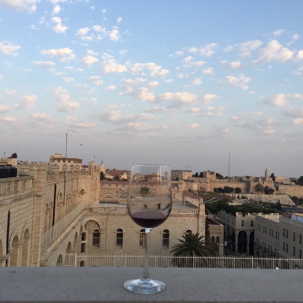 Best quiet rooftop in Jerusalem, stellar views of old city and great cocktails