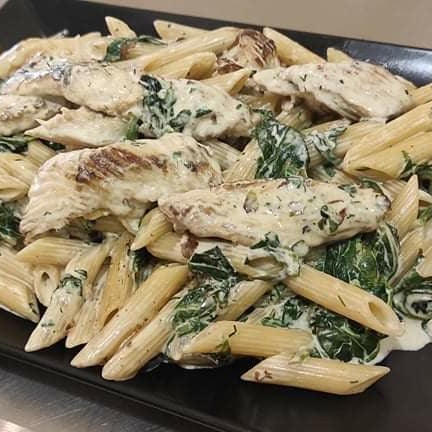 Pasta with spinach