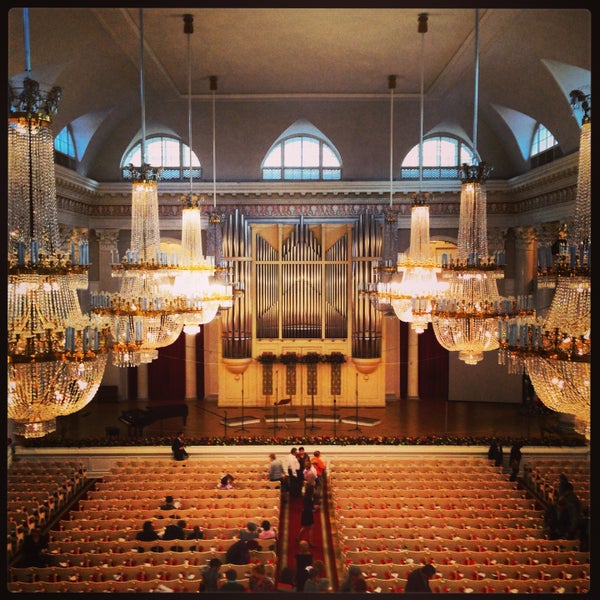 Photo taken at Grand Hall of St Petersburg Philharmonia by Сергей О. on 5/9/2013