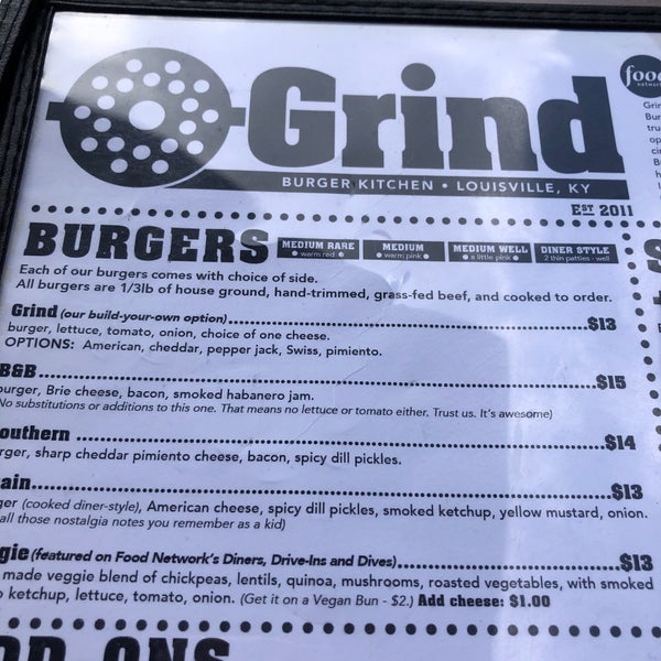 Grind Burger Kitchen East Market District Louisville, KY