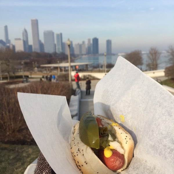 Photo taken at Kim &amp; Carlo&#39;s Chicago Style Hot Dogs by Angie C. on 1/15/2017