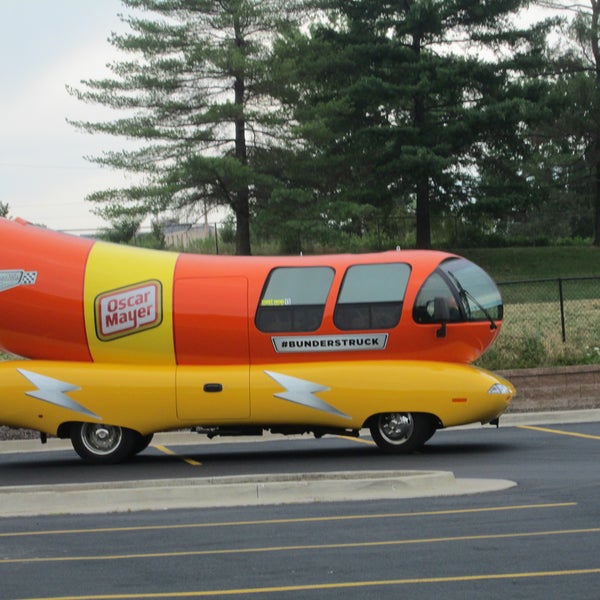 Wondering why the Weinermobile is in the parking lot.