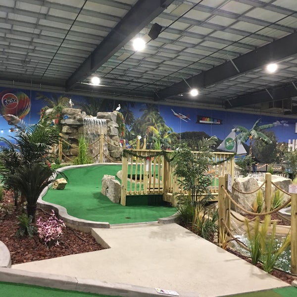 You should definitely bring your kids here. There are many games/attractions such as a golf course, laser tag, go-cart racing, and even laser tag. This place is very kid friendly.