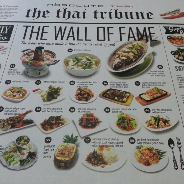 absolute thai malaysia menu - Gordon Berry