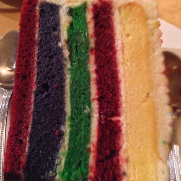 The rainbow cake is good.  The cream cheese frosting makes the cake