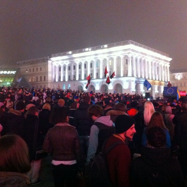 Photo taken at Євромайдан by Egor P. on 11/23/2013