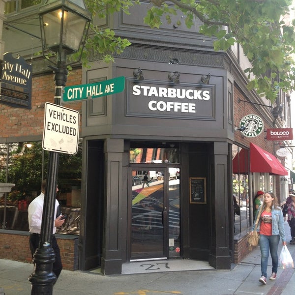 Starbucks Coffee Shop in Downtown Boston
