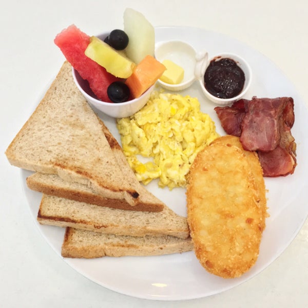 american breakfast is available at this place for IDR 57K