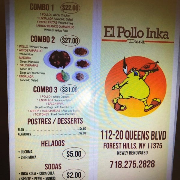 El Pollo Inka - 112-20 Queens Blvd