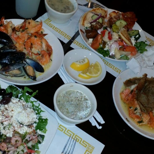 Photo taken at Zorbas Greek Cuisine by Angel C. on 4/20/2014