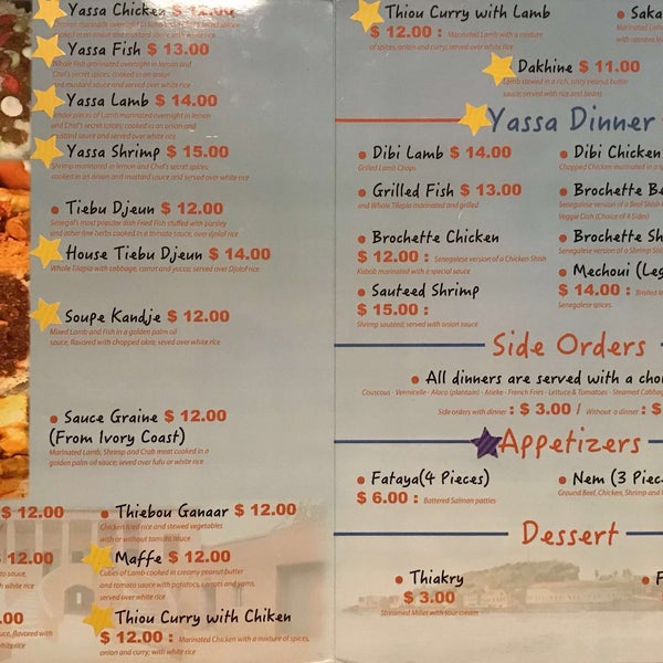 Not sure yet, but here's the menu.
