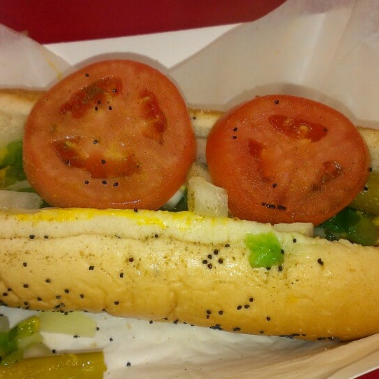 Photo taken at Mike&#39;s Chicago Hot Dogs by Phil O. on 3/14/2013