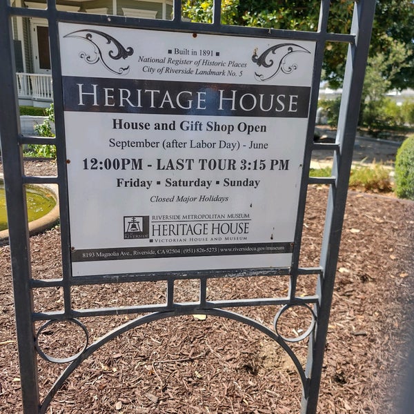Heritage House Museum & Gift Shop Museum in Riverside