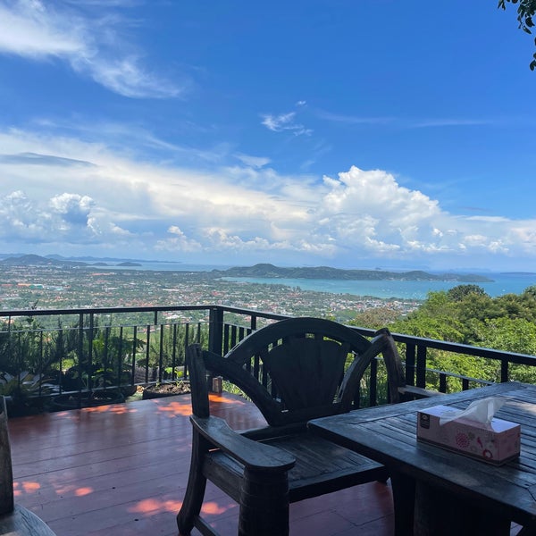 Stunning views over Phuket’s bay, wonderful service and great food. Found to be the most welcoming of the restaurants on the mountain with an actual mountain breeze!