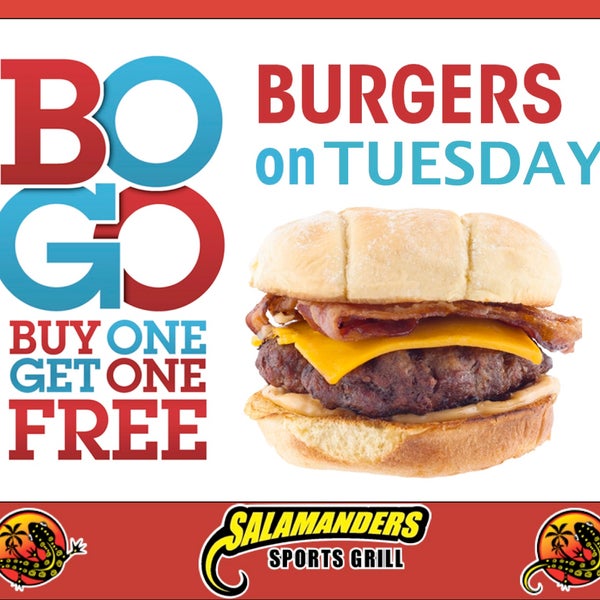 Every Tuesday it is BOGO Burger day!