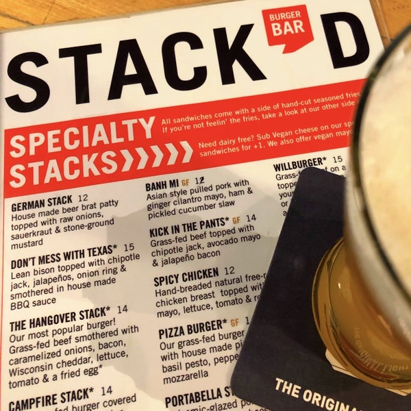 Photo taken at Stack&#39;d Burger Bar by darby r. on 10/19/2019