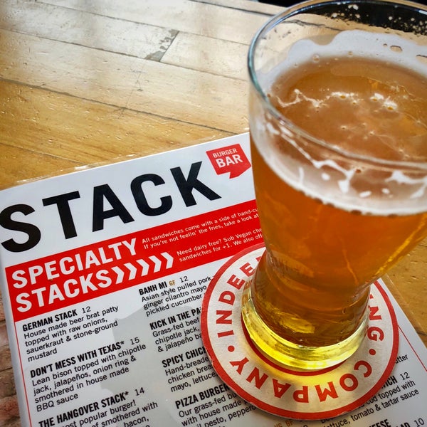 Photo taken at Stack&#39;d Burger Bar by darby r. on 7/3/2018