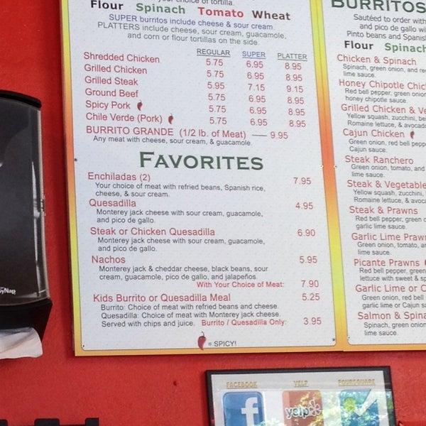When you have a hankerin' for a tasty and inexpensive burrito, this is a hot spot!