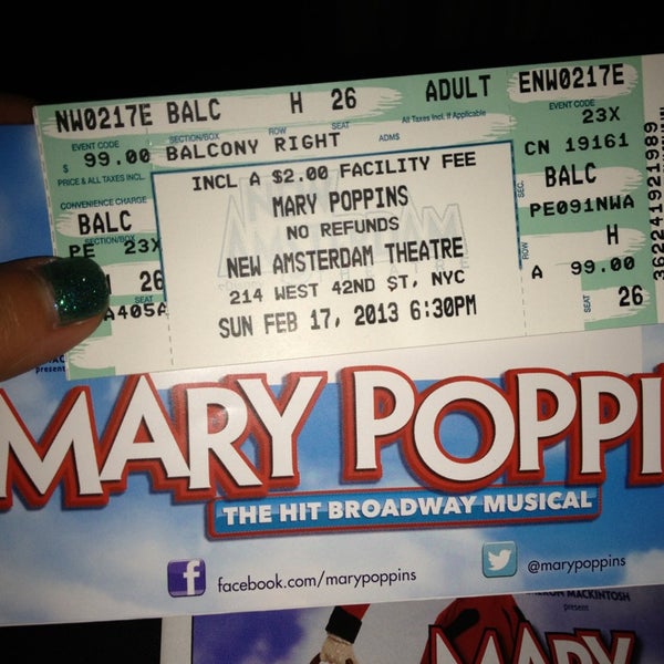 Foto diambil di Disney&#39;s MARY POPPINS at the New Amsterdam Theatre oleh María Laura C. pada 2/18/2013
