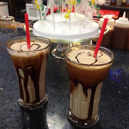 Chocolate lovers, this is your destination. We were told our shake was made with several different kinds of chocolate, complete with a chocolate sauce heart drizzled on top.