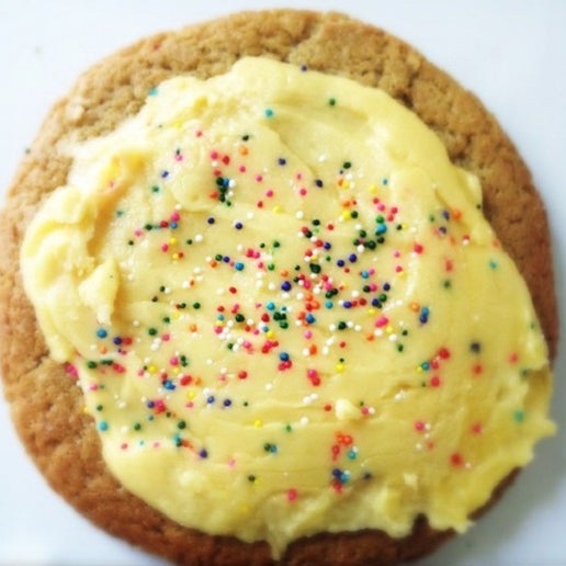 The simple sugar cookies look homemade with a slathering of caramel icing & rainbow sprinkles, but they pack all the flavor only a professional can provide. Order a dozen or 2 by calling 602-253-0829.