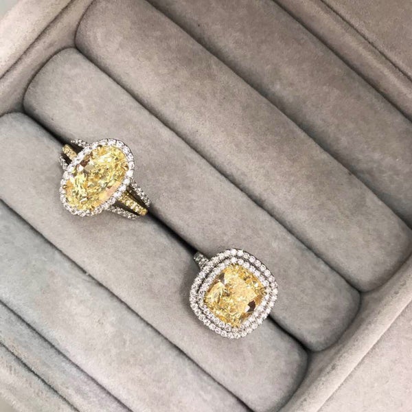 Awesome yellow diamond ring😍