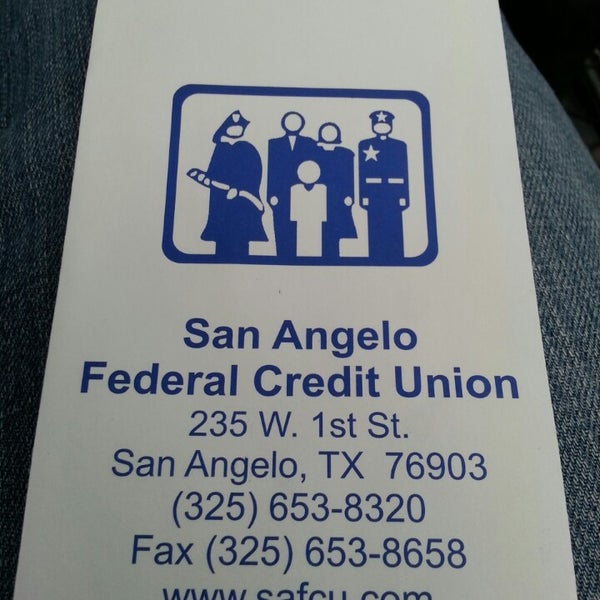 San Angelo Federal Credit Union, 235 W 1st St, San Angelo, TX, san angelo.....
