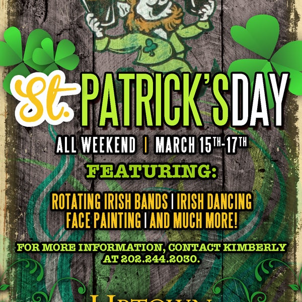 We will be offering our "Be Our Guest" segments on the 15th from 12pm-2pm which will also include FREE breakfast buffet to celebrate St. Patrick's Day! Call Shani for more info (202)244-2030