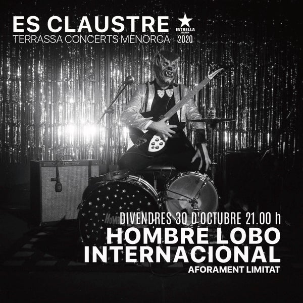 DIVENDRES 30 OCTUBRE 21.00h Castanyada amb «Hombre Lobo Internacional»                                 https://www.esclaustre.com/event/hombre-lobo-internacional-2/