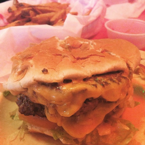 Photo taken at Hut&#39;s Hamburgers by Joey S. on 1/18/2015