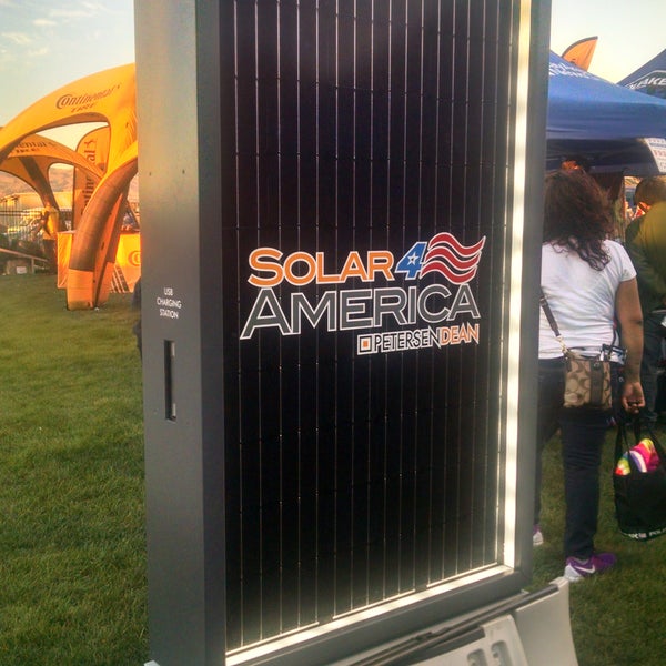 Charge your phone at the solar charging station. Cables not provided.